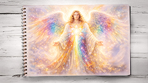 Metatron im regenbogenfarbenen Licht als HERZTOR-Darstellung von Ordnung, Wandlung und Verbundenheit